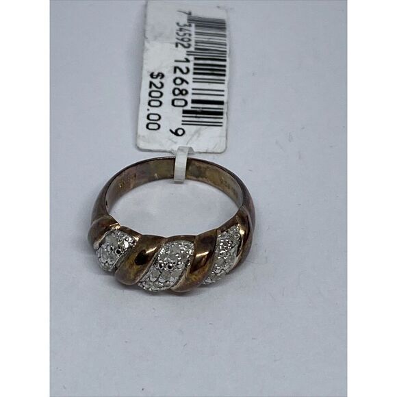 Victoria Townsend MCR12680 18K Gold-Plated Sterling Silver Ring MSRP $200 JW18 - Picture 4 of 6